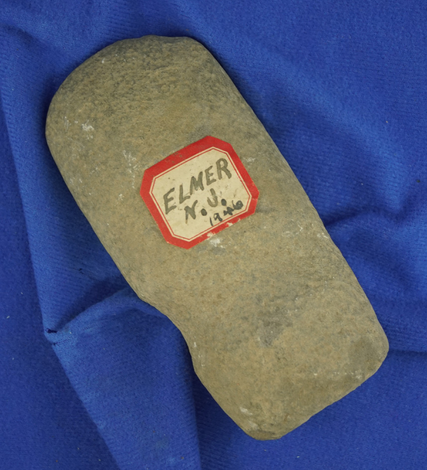 Rare style 4 15/16" 7/8 grooved Adze found in Elmer, New Jersey in 1946.