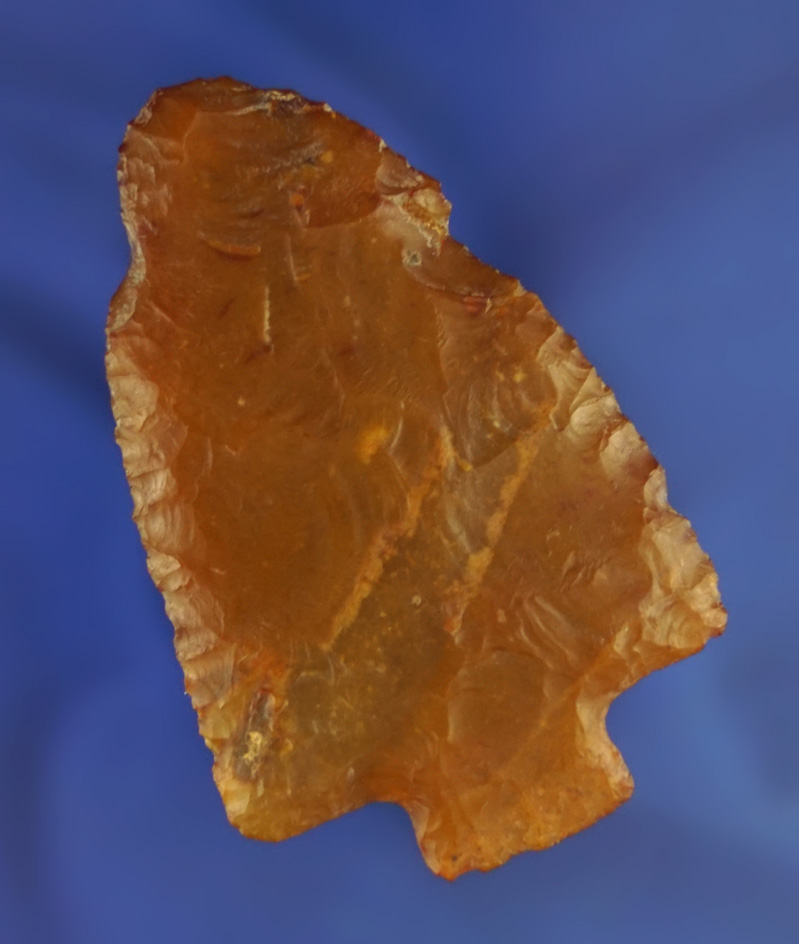 2 15/16" highly translucent Wacissa made from heat-treated Agatized coral found in Florida.