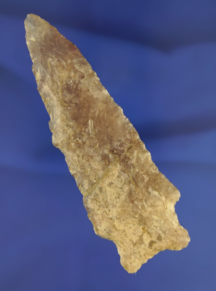 Large! 4 9/16"  chalcedony Benton - broken and glued tight at the mid section .Dickey COA.