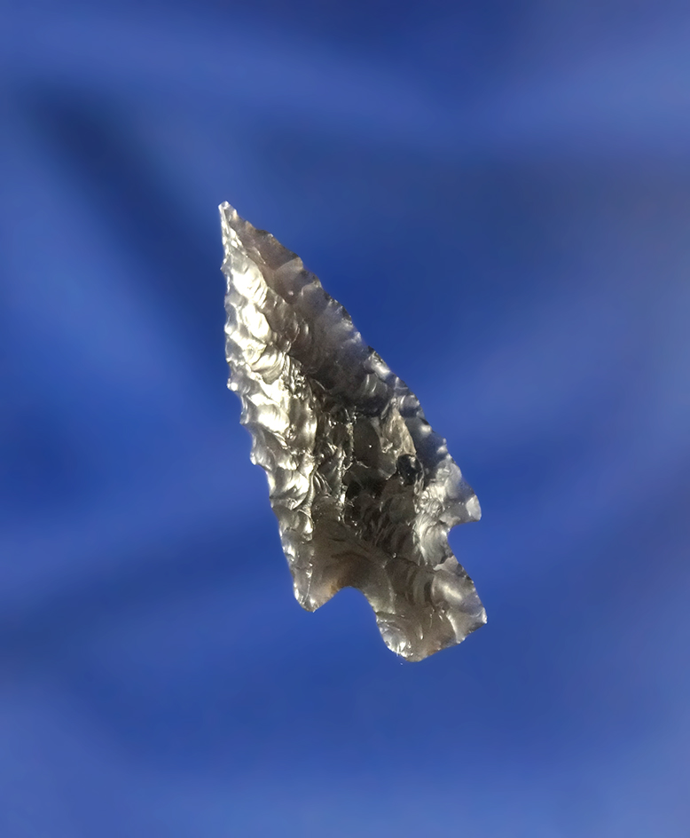 1" nicely flaked Obsidian Rose Spring found in Oregon.