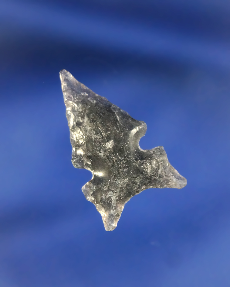 1 1/8" Desert Delta made from Obsidian, found in Oregon.