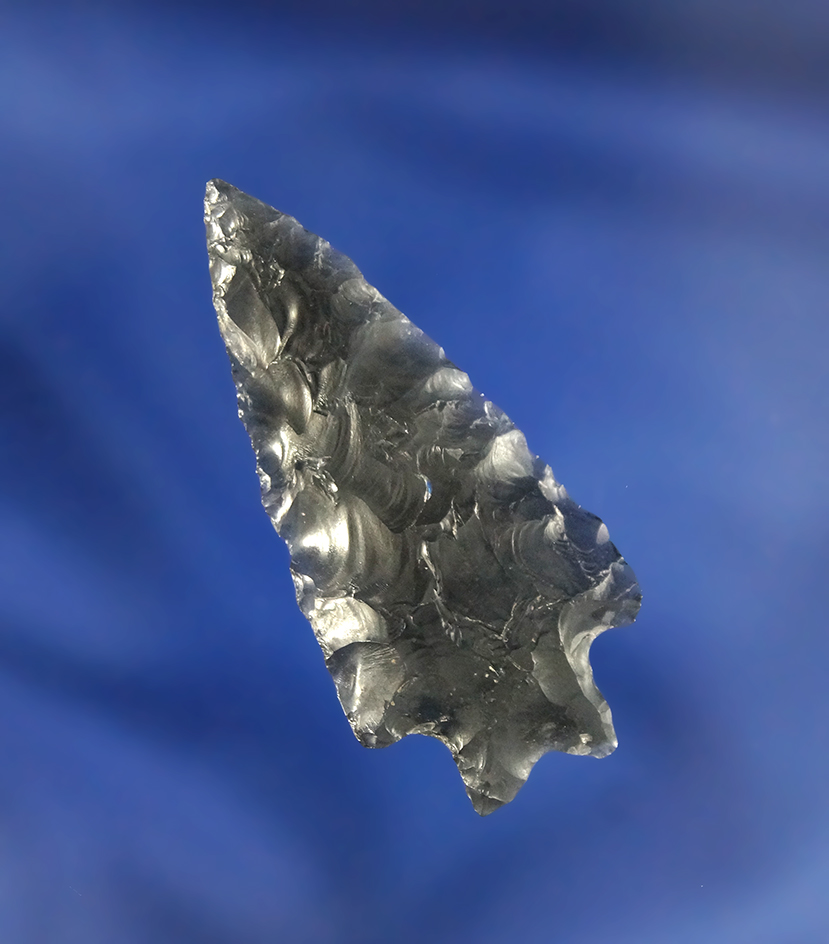 1 9/16" Obsidian found in Lake County Oregon in the 1950s – 1970s.
