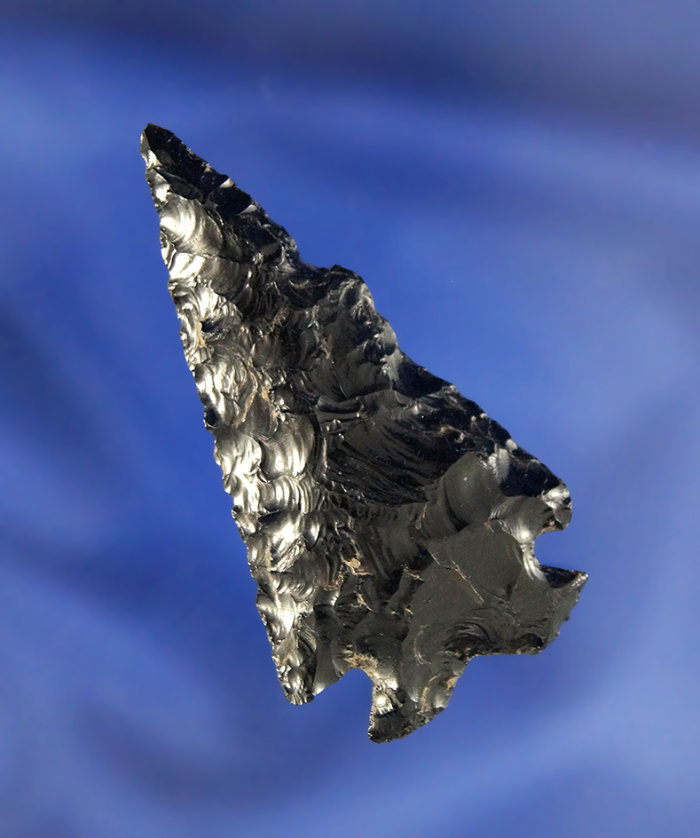 2 1/16" Obsidian Elko eared found in Idaho in the 1940s – 1950s.