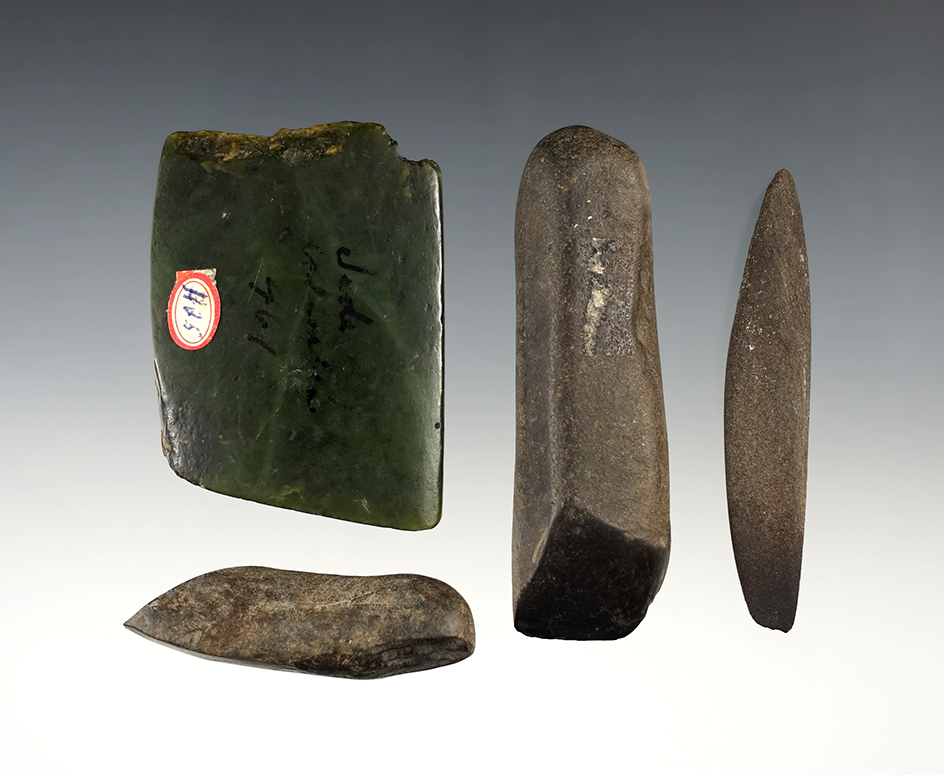 Set of 4 nicely made Pre-Columbian Stone Tools. The largest is 3 3/8".