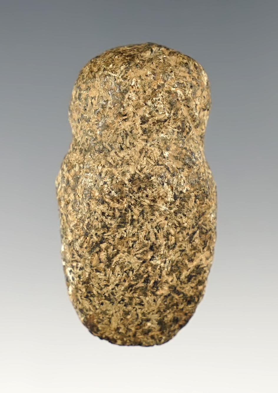 Outstanding miniature! 1 3/4" long Full Groove Miniature Axe. Found in Portland, Jay Co., Indiana.