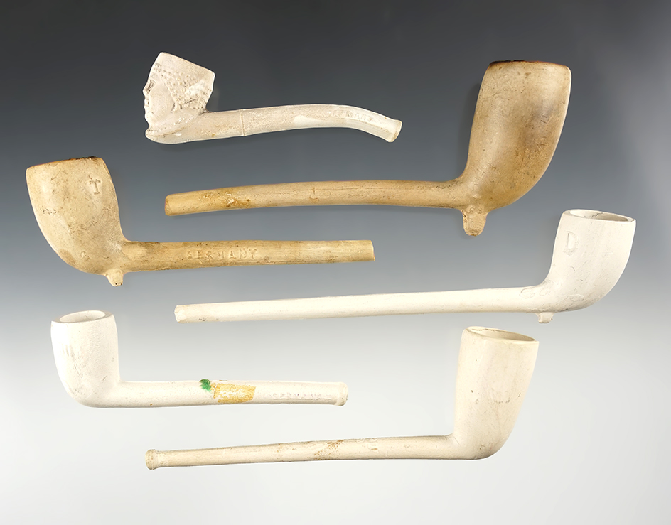 Set of 6 nice Historic Tavern Pipes in good condition. The longest is 6".