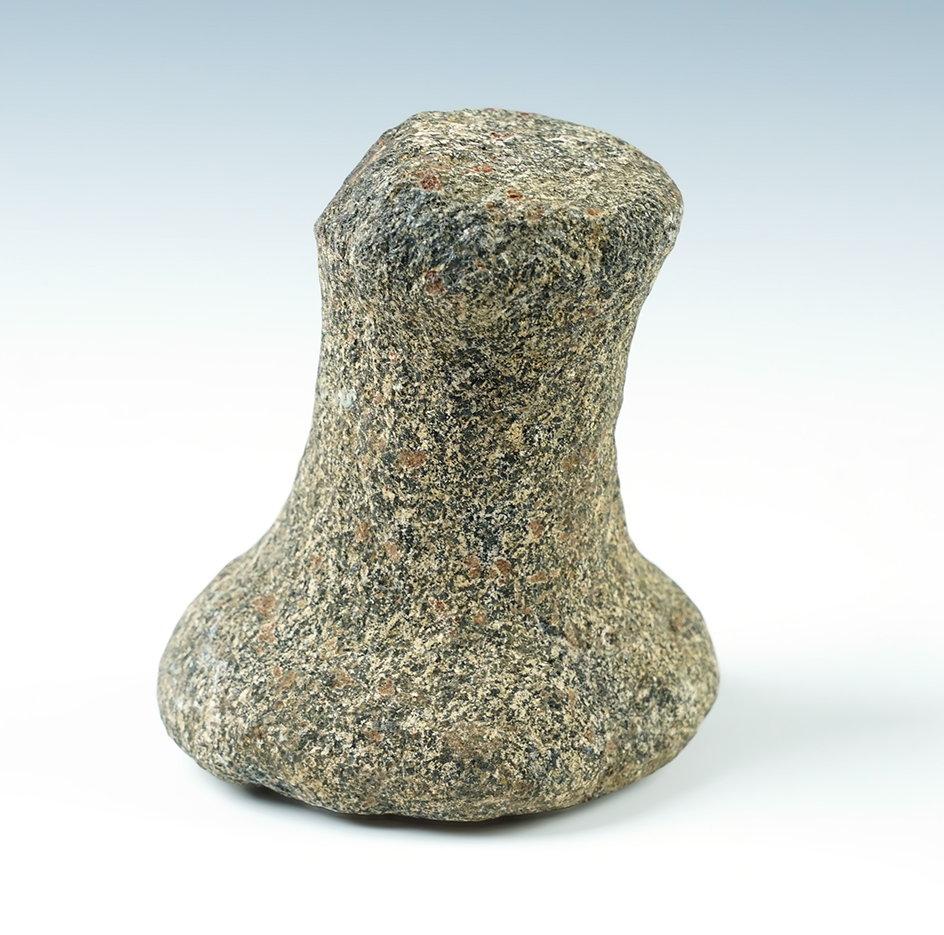 Well styled 4 1/4" tall Knobbed Bell Pestle found in Ohio.