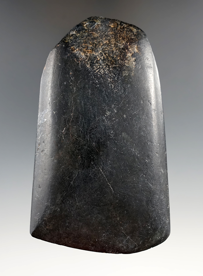 4 3/16" dense black hardstone Adze this beautifully polished found near the Columbia River.