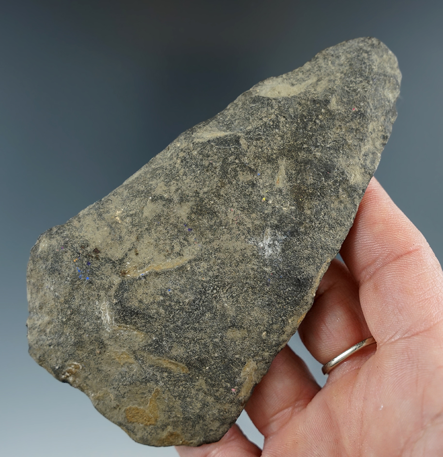 4 3/8" blade found in Cumberland Co., New Jersey.   Ex. George L. Brooks Jr. collection.