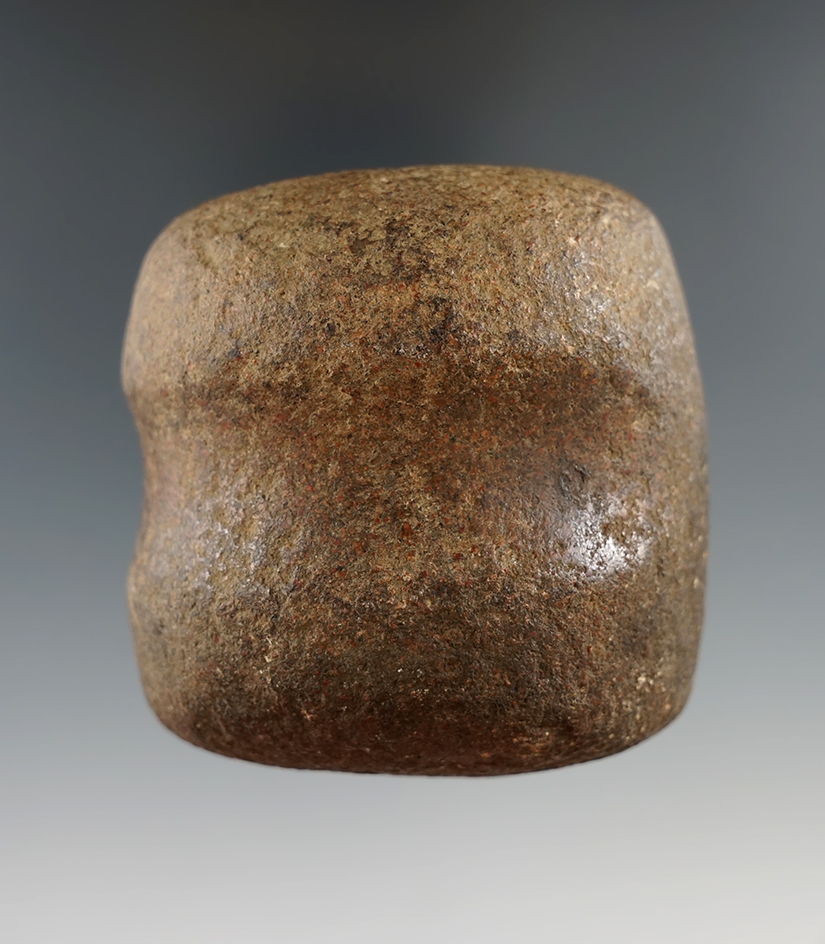 2 1/2" Grooved Hammerstone with nice use polish to groove area found in Ohio.