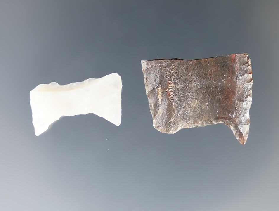 Pair of Paleo Midland bases found in New Mexico. Largest is 7/8" wide.