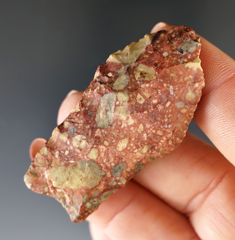 2 1/8" Bajada Point made from attractive Conglomerate found in New Mexico.