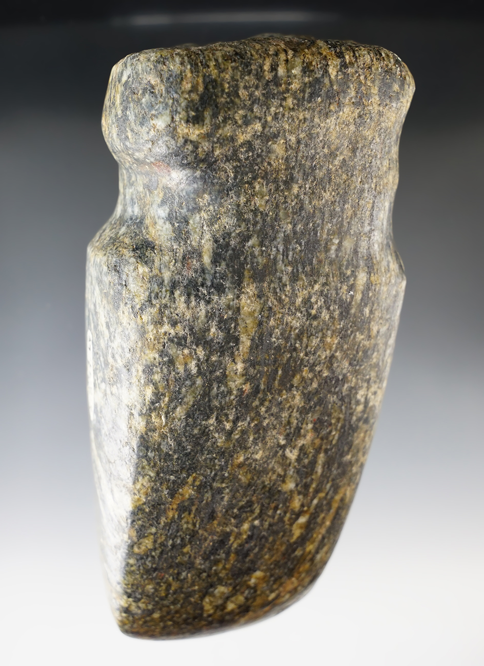 Exceptional style and material! 6 3/8" rare Double Grooved style Pecos Axe from northern NM