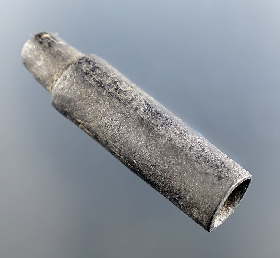 Unique and rare 1 3/4" Steatite Pipe found in Umatilla, Oregon in the 1940's.