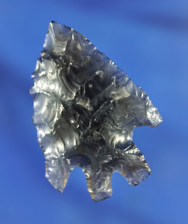 1 1/2" translucent obsidian Pinto Basin that is very nicely styled found in Nevada.