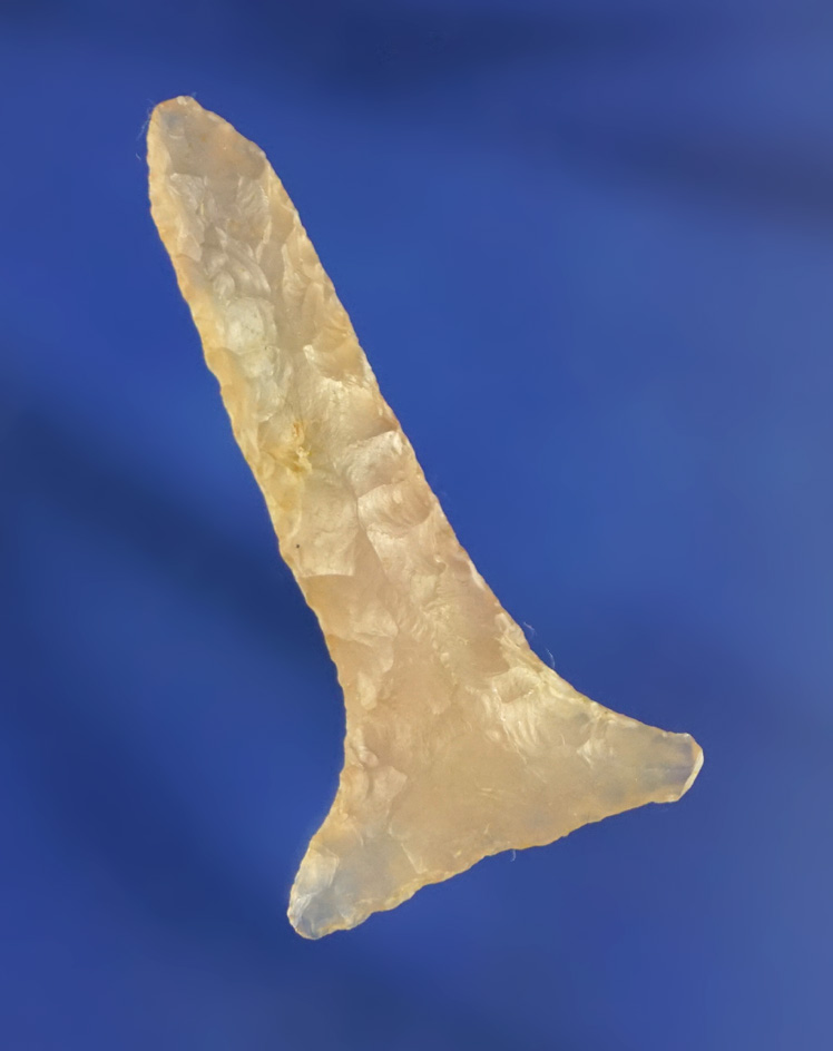 Exceptional flaking and style 1 7/16" Drill  made from highly translucent agate - Columbia River.