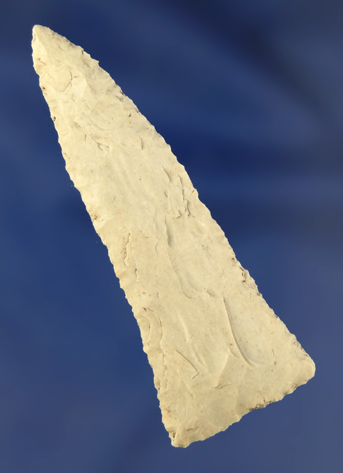 Very thin and nicely flaked 2 1/4" Darl Blade found in Texas.