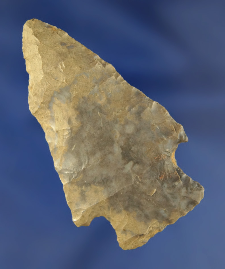 2 7/16" Fort Payne chert pentagonal style Knife found in Kentucky.