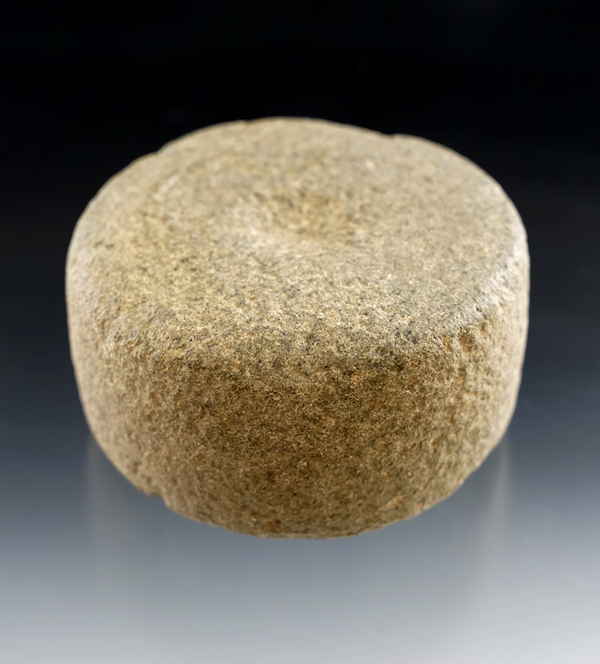 3 3/16" Diameter Double Dimple Discoidal found in the Dragoon Mountains, Cochise Co., Arizona.