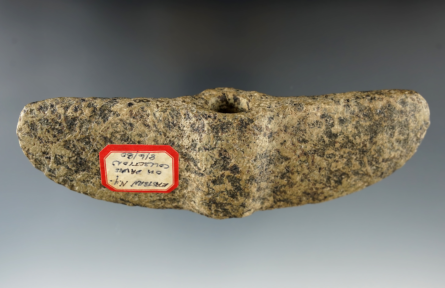 5 7/8" Long partially drilled Wing Bannerstone Preform found in Eastern New York.