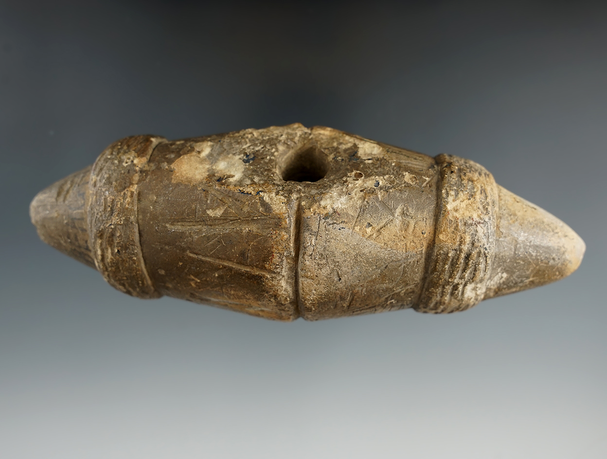 5 3/4" Long nicely styled Historic Era Stone Club Head from the Plains Region.