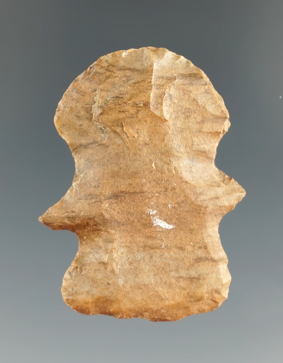 Uniquely styled 1 9/16" Double Notch Scraper found in Arkansas.