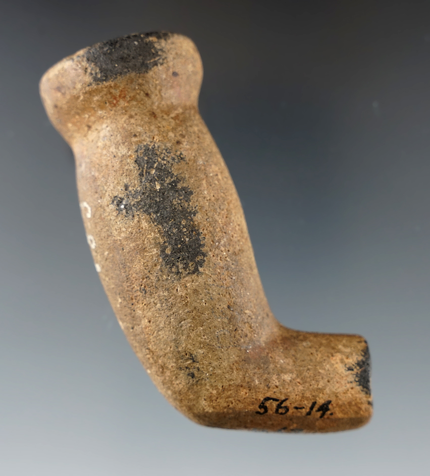 Rare and nice! Large 3 5/8" tall Woodland period Vasiform Pipe. Found in New York.