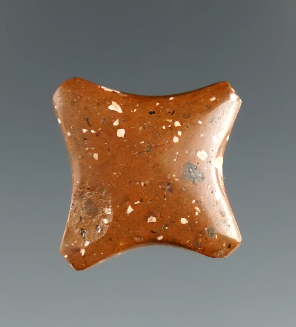 3/4" Cruciform made from tumbled stone, found North of Phoenix in Arizona. Ex. Jim Hogue.