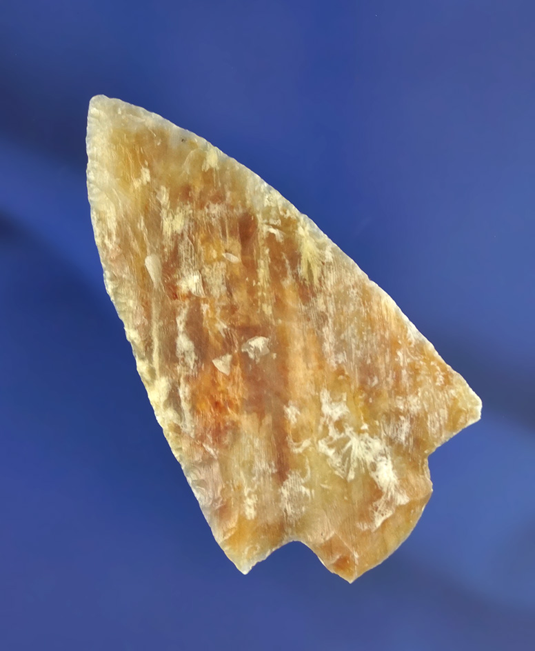 2 1/2" Marion with some damage to basal area made from highly translucent material - Florida.