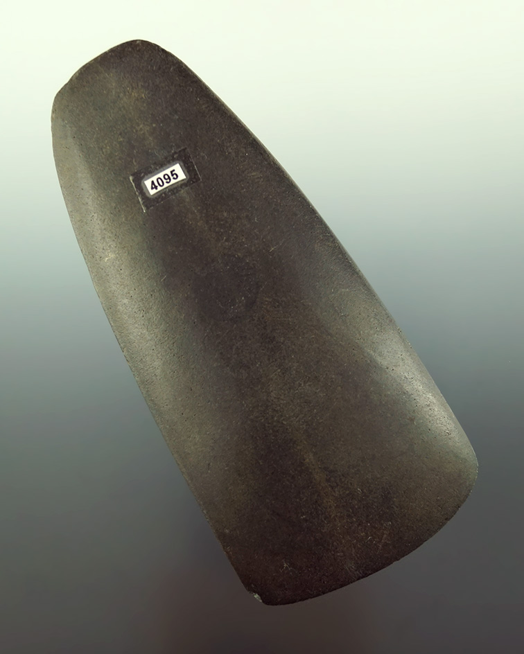 Extremely highly polished 4 5/8" green Hardstone Celt in perfect condition found in Ohio.