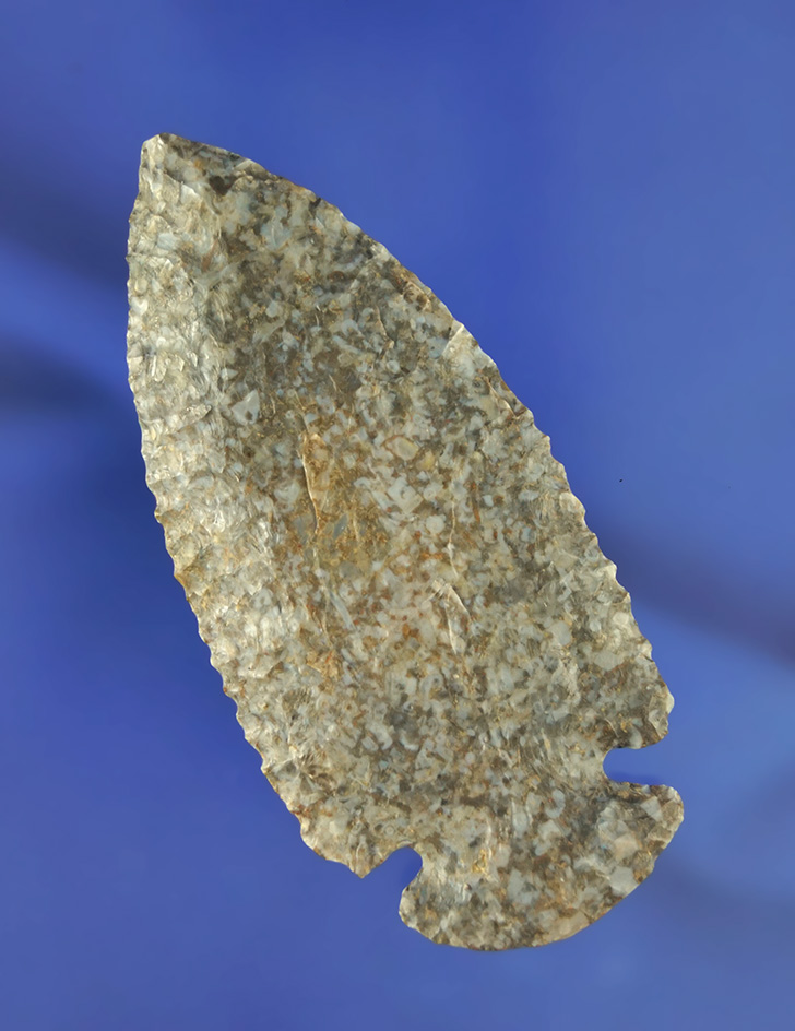 Thin for size and nicely flaked 3 1/16" Dovetail made from Harrodsberg chert found in Indiana.