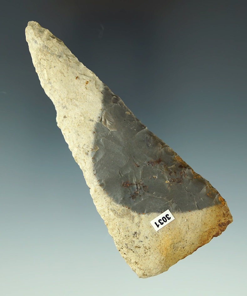 4" Hornstone Triangular Knife found in Indiana.