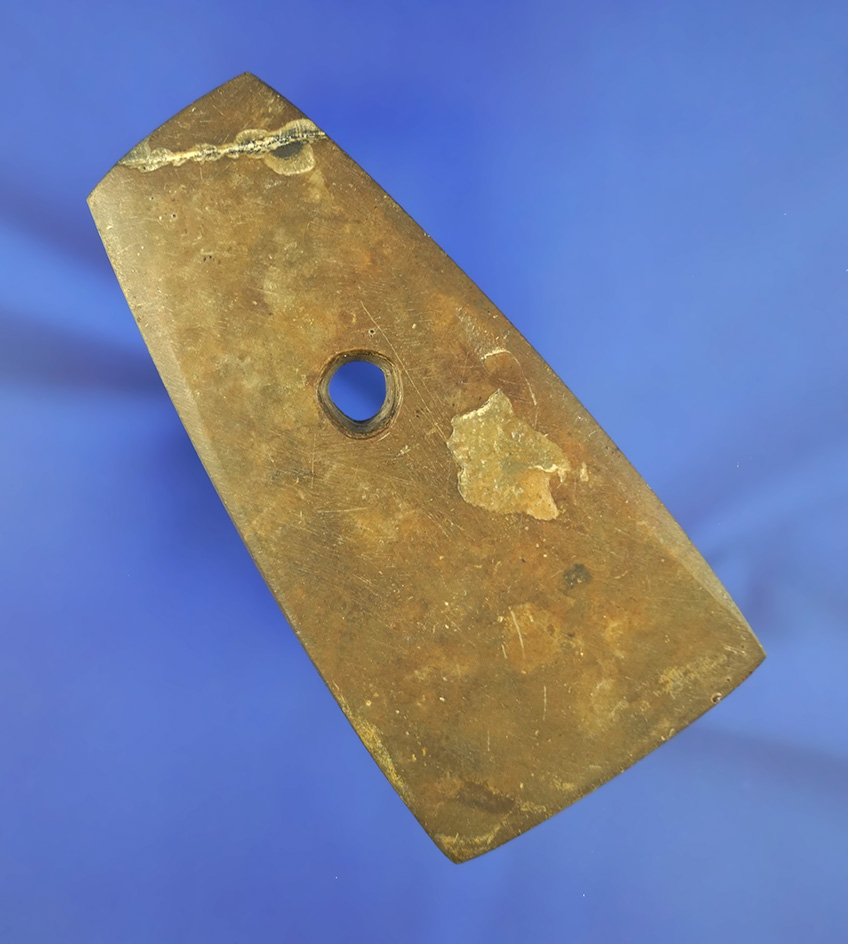 4 1/8" Trapezoidal Pendant found in Montgomery Co.,  Ohio that is well patinated.