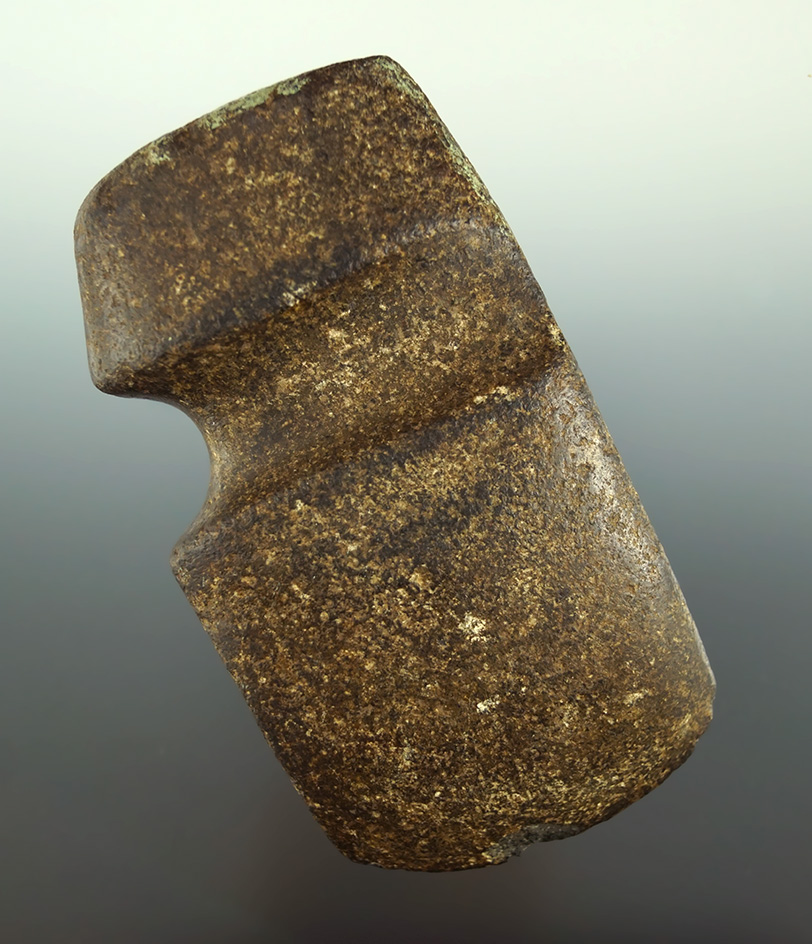 Well-defined 4 1/4" block style Axe with a 3/4 groove found in Illinois.