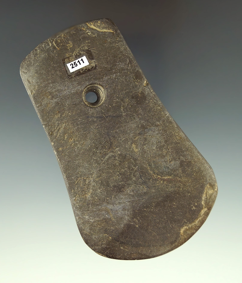 4" brown slate Keyhole Pendant found in Ohio.