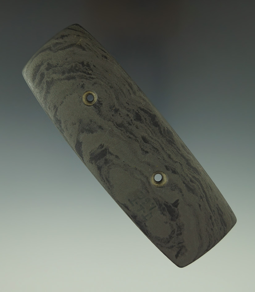 4 9/16" Rectangular Gorget found in Greene Co.,  Ohio. (Surface has been cleaned).