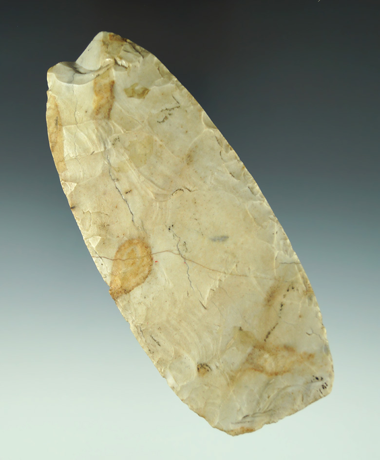 4 7/8" Mississippian Adze found in St. Clair Co.,  Illinois made from Mill Creek chert. Dickey COA.