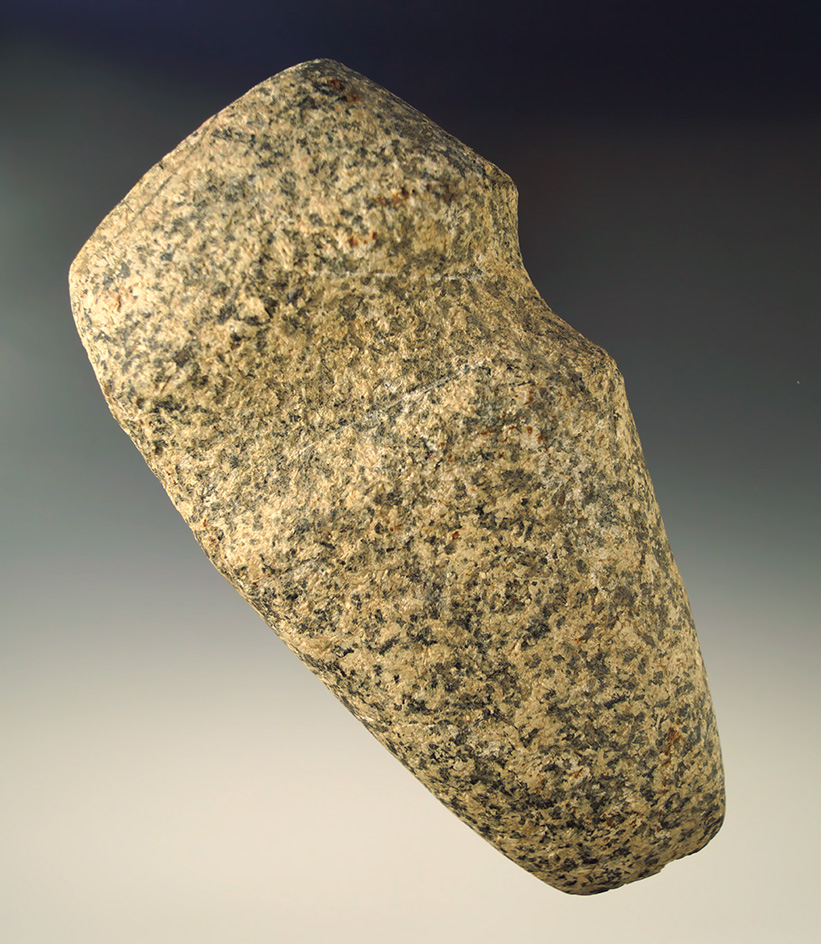 6 3/8" 3/4 grooved Hardstone Axe found in Pickaway Co.,  Ohio.