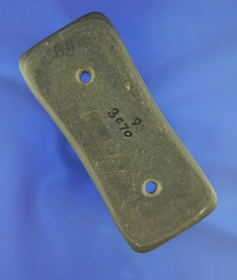 3 5/8" slate Gorget found in Ohio.