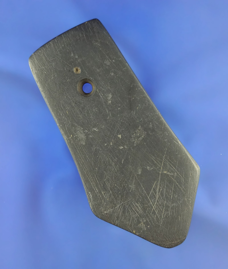 3 9/16" Pentagonal Pendant made from black slate found in Clermont Co.,  Ohio.