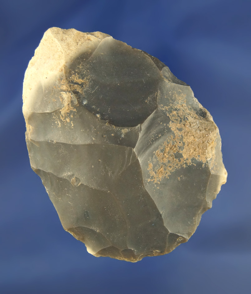 3 3/8" Hornstone Cache Blade signed by Art Gerber who found it at the Crib Mound, Spencer Co., IN.