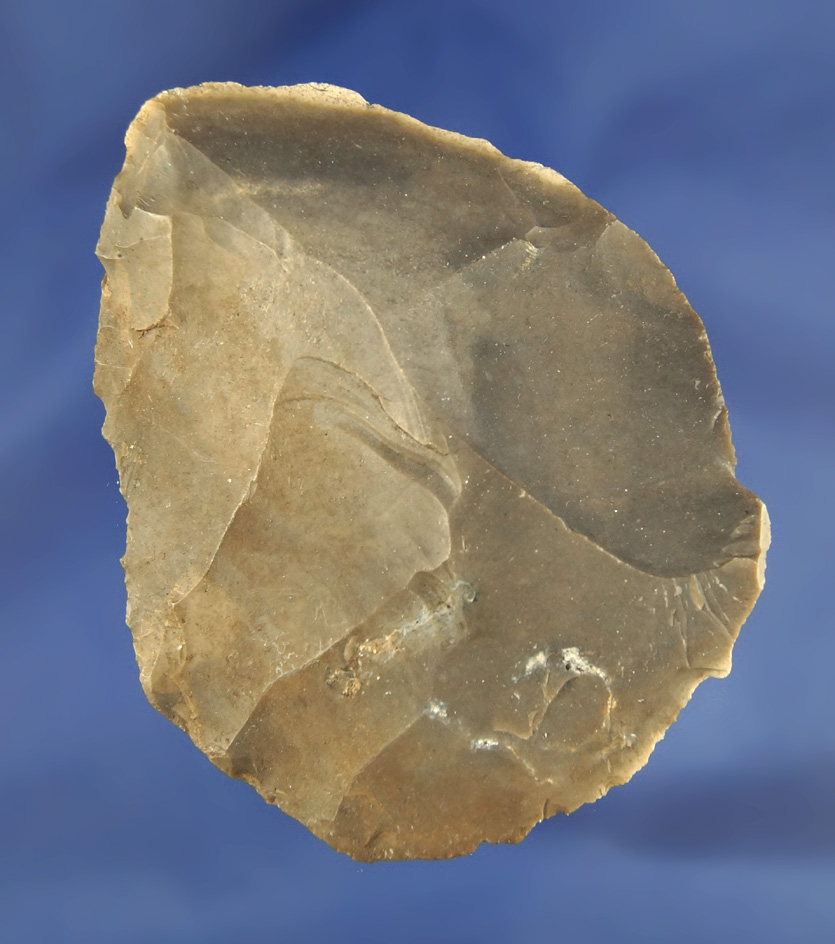 3 7/16" Hornstone Cache Blade found at the Crib Mound, Spencer Co., Indiana.