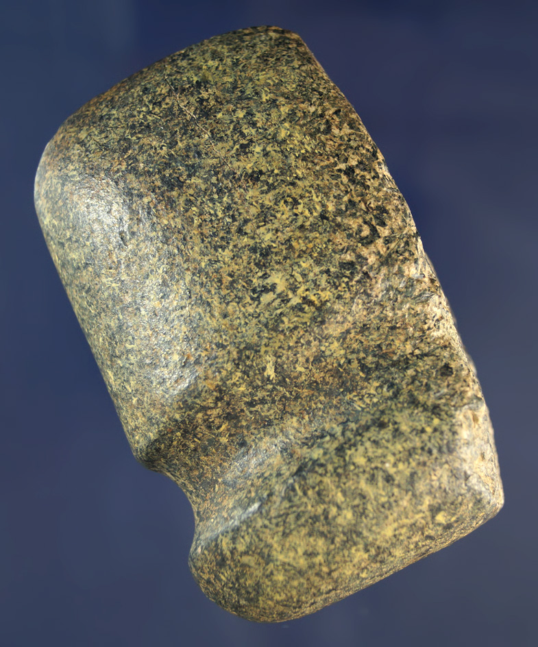 2 13/16" miniature 3/4 grooved Axe with some restoration to the bit found in Knox Co., Ohio in 1990