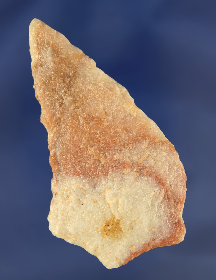 3 5/16" Stemmed Knife made from beautiful colored Quartz found in Virginia.