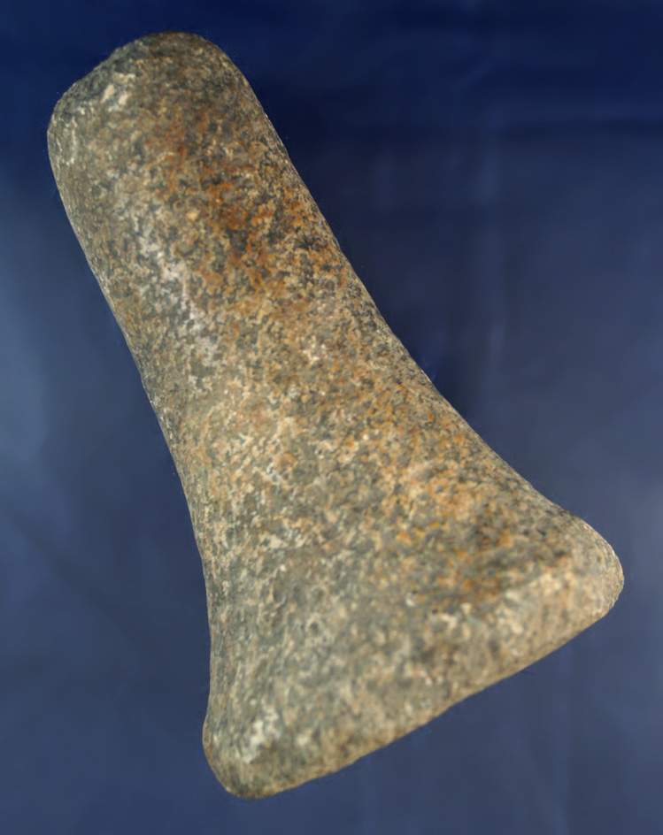 Large 6 1/8" tall Bell Pestle found in Ohio in nice condition with good use polish to handle area.