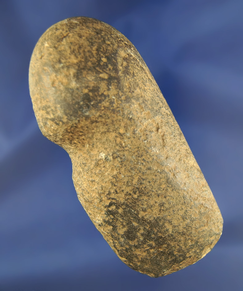 4" long three-quarter grooved miniature Axe found in Kentucky.