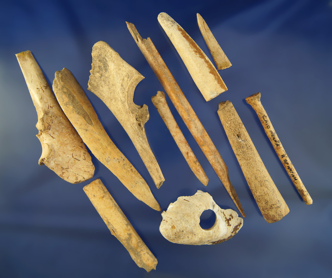 Nice group of the assorted stone tools found in Kentucky, largest is 5 1/2".