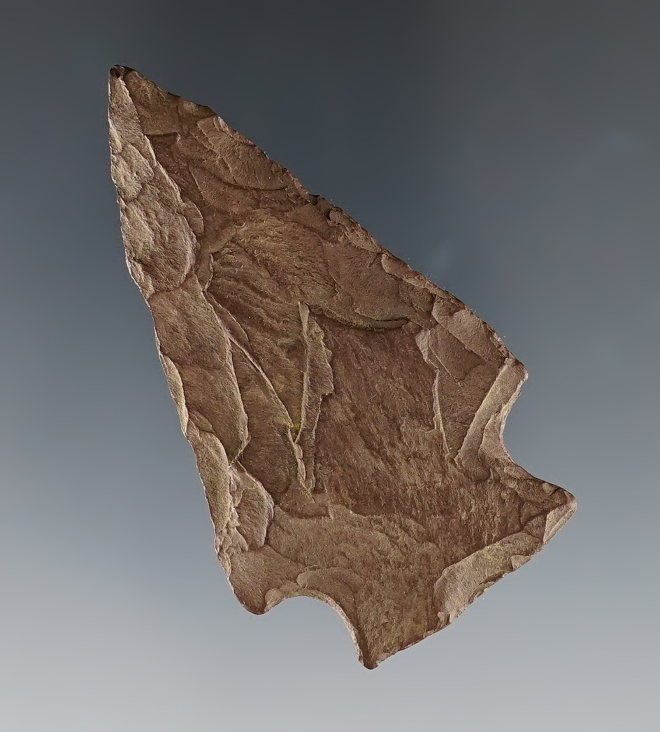 2 3/16" brown shale point found in Massachusetts.