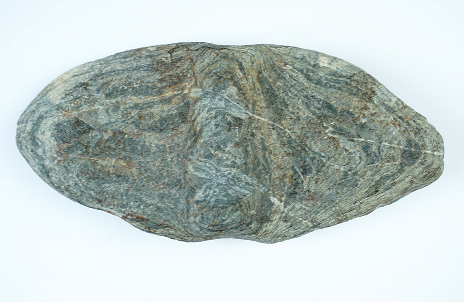 9" wide Wing Bannerstone Preform found in Monticello, Indiana. Ex. Bill Canton.