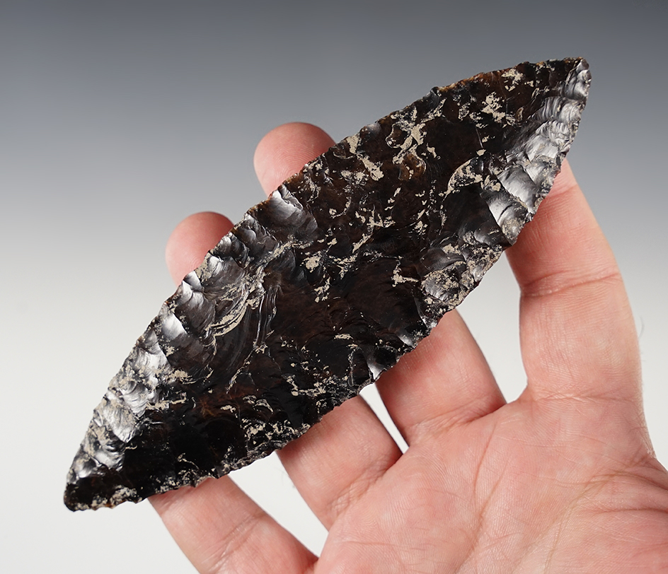 Nice! 5 7/8" Bi-pointed obsidian knife found in western Mexico. 